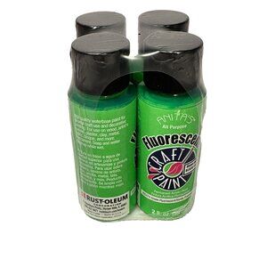 ANITAS ACRYLIC PAINT 4 pack ALL PURPOSE craft paint COLOR GREEN FLUORESCENT